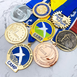 Diseña tu propio deporte con logotipo de metal Marathon Running Finisher Cinta de medalla personalizada de aleación de zinc, Marktex - Product Image 3