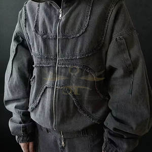 Sudaderas con capucha bordadas angustiadas hechas en Pakistán, diseño personalizado, sudaderas con capucha bordadas angustias de invierno de alta calidad - Product Image 5