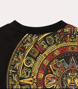 T-shirt pour homme à imprimé ethnique original - Col rond décontracté, vêtements d'été pour l'extérieur, anti-rétrécissement, respirant, 100% coton, écologique - Product Image 4