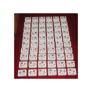 Fabricant de boîtes à bijoux magnifique marbre blanc décoratif avec perle multicolore divers design de fleurs en forme de rectangle incrustation - Product Image 1