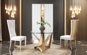 Sillas clásicas de comedor de gama alta, sillas de lujo para sala de estar, patas de madera lacada, silla de comedor clásica - Product Image 2