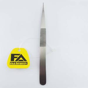 Pinzas de relojero de acero inoxidable de punta fina, extensiones de pestañas profesionales de alta calidad, cejas - Product Image 2