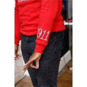 Hbcu Alpha chenille เสื้อสเวตเตอร์ปักลายตัวอักษรกรีกเสื้อสวมหัวคอกลมผ้าฟลีซแบบคลาสสิก - Product Image 3