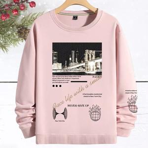 Suéter de punto con logotipo personalizado unisex, suéter de algodón con estampado de talla grande retro de gran tamaño para hombre, suministro ODM - Product Image 3