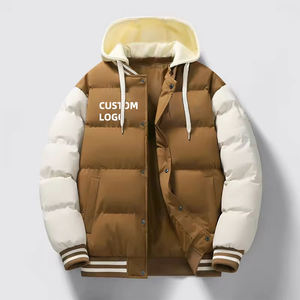 Unisex Functional Bubble Jacket Down <b>Padded</b> Warm <b>Waterproof</b> Hooded Lightweight Outdoor Winter <b>Coat</b> Great For Travel Work Hiking - Product Image 2