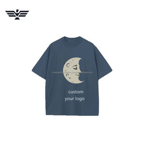 เสื้อยืดสีสันตามสั่งพิมพ์ลายกราฟิกดวงจันทร์ |   เสื้อยืดลำลองผ้าฝ้ายพรีเมียมสำหรับผู้ชายและผู้หญิง - Product Image 1
