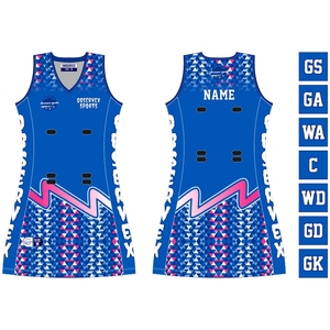 Customizable Netball Dress Uniform for Sportswear Club Personalized <b>Bibs</b> Design Plus Size Option - Product Image 4