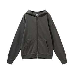 Sudaderas con capucha y sudaderas para hombre personalizadas 100% algodón básico pulóver pantalla impresa sudaderas con capucha sueltas de gran tamaño lavado con ácido sudaderas con capucha para hombre - Product Image 1