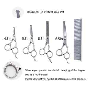 Puntas redondas de seguridad de acero inoxidable Tijeras de aseo para mascotas 6 'Kits de tijeras de aseo para perros a la venta Tijeras de aseo para mascotas - Product Image 2