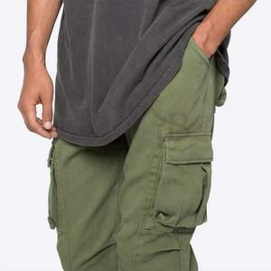 Pantalon cargo évasé élégant et léger pour hommes de haute qualité pour une tenue décontractée et un lavage coloré à motif droit de style urbain - Product Image 2