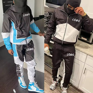 Vente en gros à prix abordables Tenues de sport pour entraînement, jogging, coupe-vent et pantalon pour hommes, 2 pièces - Product Image 3