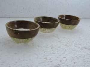 Bol à salade à double paroi en bois d'acacia verni vintage, fait à la main, écologique, résine époxy, bois, Z F Craft Impex - Product Image 6