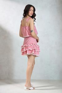 ชุดเดรสปาร์ตี้สั้นแบบมีสไตล์ทำจากผ้าฝ้ายอินเดียชุดเดรสแฟชั่นสำหรับเจ้าสาวพิมพ์ลาย - Product Image 3