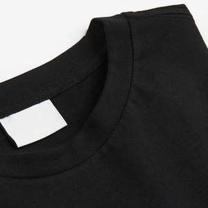 Camiseta de cuello redondo para mujer, Top liso negro, talla personalizada, nuevo diseño, alta calidad, venta al por mayor - Product Image 6