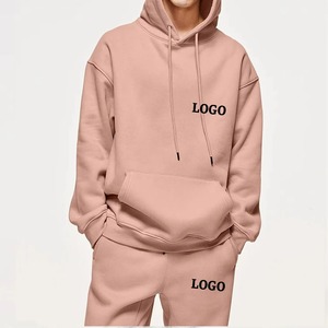 Venta al por mayor para hombre 100% algodón chándal liso bordado suelto ajuste varios colores precio barato invierno moda ropa deportiva - Product Image 1