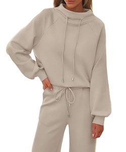 Chándales Deportivos para Mujer al por Mayor, de Alta Calidad, Ecológicos, Transpirables, Ligeros, de Poliéster/Algodón, con Capucha y Cuello, Talla XL, para Invierno - Product Image 1