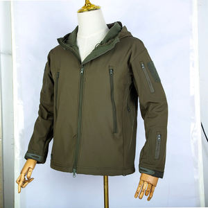Vestes coupe-vent Softshell légères pour hommes en plein air compressibles avec fermeture éclair manteau de pluie résistant à l'eau vestes Softshell - Product Image 4