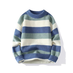 Pull à col roulé de luxe haut de gamme pour hommes pour l'automne hiver tricoté à la main pulls épais et chauds respirants - Product Image 1