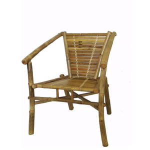 Stackable <b>Bamboo</b> Lounge <b>Chair</b> Set for Patio & Yard - Product Image 2