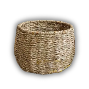 Panier de fleurs en osier vietnamien robuste avec cadre en fer renforcé, idéal pour les arbres à fleurs et la décoration intérieure - Product Image 1