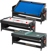 7FT nouvelle mode 3 en 1 rotatif Multi jeu Table ensemble avec table de billard/Air Hockey/Tennis