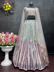 ชุดเดรสยาว2ระดับพร้อมชุดเดรสงานปาร์ตี้เจ้าสาว Dupatta - Product Image 5