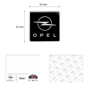 Adesivo con Logo sportivo Opel 3D 52 mm nero-adesivo adesivo cromato e ABS per lettera della carrozzeria - Product Image 3