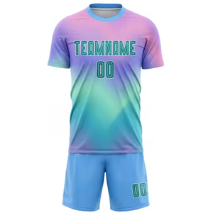 Camisetas de Fútbol Personalizadas con Transferencia de Calor, 100% Poliéster Elástico, Secado Rápido, Antibacterianas, al por Mayor para Entrenamiento de Fútbol para Adultos - Product Image 5