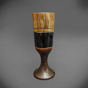 Corne viking artisanale pour la consommation traditionnelle et l'exposition, corne viking pour fête sur le thème viking, bar avec support en cuir à bas prix - Product Image 6