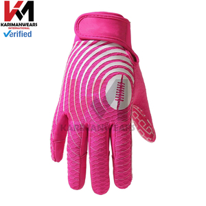 Guantes Profesionales Personalizados para Receptor de Fútbol Americano con Agarre de Silicona en la Palma y Guantes Completos para Fútbol Americano - Product Image 2