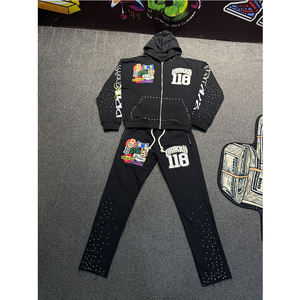 Nueva Llegada Mejor Ropa Casual Hombres Ropa Chándales Acampanados en Colores Sólidos Nueva Moda 2 Pcs Hombres Chándales Acampanados - Product Image 4