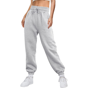 Pantalones de chándal informales holgados de pierna recta para mujer de alta calidad, estilo frontal plano, decoración pintada para entrenamientos - Product Image 6