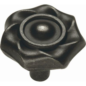 Pomo de Puerta Rústico de Hierro Metálico con Acabado Negro para Puertas, Ventanas, Portones y Gabinetes de Hogar y Hotel, Herrajes para Pomo - Product Image 1