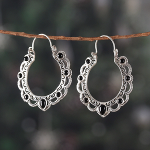 Pendientes colgantes de moda de Plata de Ley 925 con piedras preciosas de ónix negro joyería de moda al por mayor a granel para regalos de cumpleaños - Product Image 4