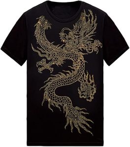 Custom Cotton Rhinestone Neck <b>Short</b> <b>Sleeve</b> Plus Size Men's T-<b>shirts</b> Drop Shoulder <b>White</b> Rhinestone T <b>Shirt</b> for Men - Product Image 6