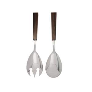 ชุดช้อนส้อมสลัดสแตนเลสขัดเงา ด้ามจับดีไซน์สวยหรู ภาชนะบนโต๊ะอาหารระดับพรีเมียม - Product Image 1