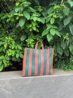 Sacs de courses écologiques réutilisables en PP tissé avec fermeture éclair, poignées en sangle, recyclables, impression offset, couleur personnalisée, soie