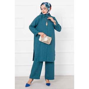 Juego de 2 Fundas Largas para Asientos de Coche, Tela Azul Petrol, Marca Web TR Origin - Product Image 3