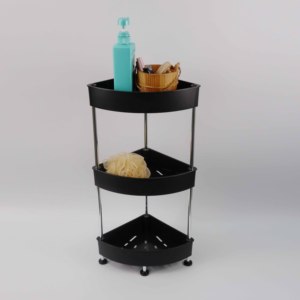 Support de rangement en plastique de salle de bain à 2 niveaux en forme d'éventail - Product Image 2