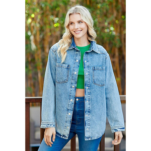 Vestes en jean matelassées imperméables pour femmes, modèle 2025, dernière collection, grandes tailles, coton et polyester, service OEM, respirantes - Product Image 1