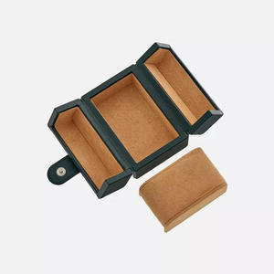 Double Door Leather <b>Watch</b> Box Single Slot <b>Watch</b> Packaging <b>Case</b> with Suede Lining Outer Gift Box Custom Wholesale - Product Image 4