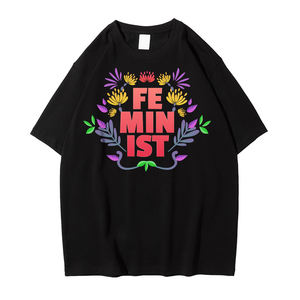 Bangladesh OEM 2025 T-Shirt for Plus Size Women Graphic Printed Cotton Oversized Tee Custom Logo Wholesale Casual Supply - Product Image 2