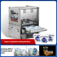 Máquina Selladora de Tapas de Aluminio para Vasos de Plástico PP de Yogur y Tazones de Desayuno, Semiautomática y Manual, Personalizable