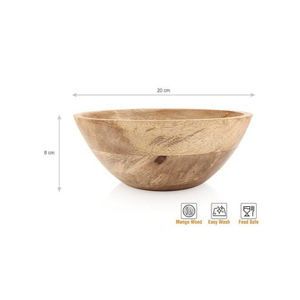 Cuenco de masa de madera de tamaño pequeño apilable duradero ecológico clásico hecho a mano decoración del hogar para exhibición de Camping fruta madera - Product Image 4