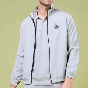 เสื้อแจ็กเก็ตแบบมีรางสำหรับผู้ชายเสื้อแจ็กเก็ตแบบสั่งทำโลโก้ได้ตามต้องการ - Product Image 4