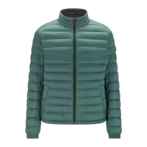 Chaqueta acolchada transpirable impermeable personalizable con logotipo frontal de cuello levantado fino al por mayor para hombre - Product Image 6