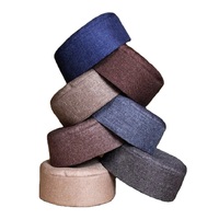 Schöne genähte Farben Stickerei Logo Velour Syoti Cap für muslimische Namaz Gebet Casual Kufi Hüte