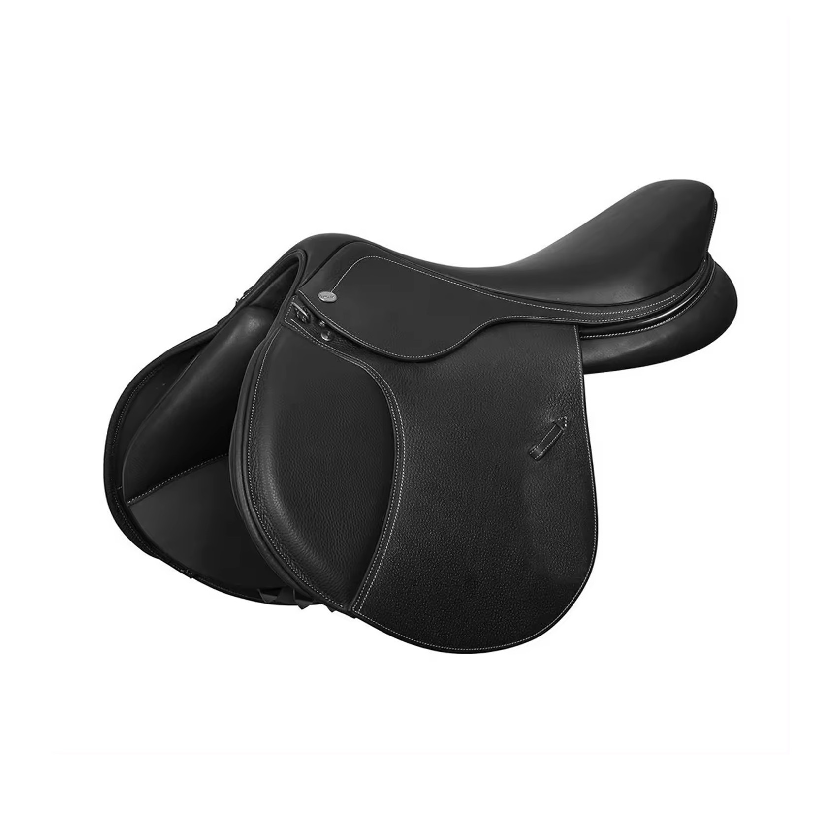 Selle Dressage Cuir Blanc Anglais 17 Pouces - Long Flap - Fabriquée En Inde
