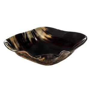 Plateau de service rond de style moderne de haute qualité, élégant en bois de corne naturelle, acrylique, bambou, 20 pièces pour les occasions alimentaires, prix de gros - Product Image 6
