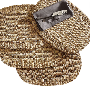 ของตกแต่งห้องครัวที่ต้องมี: แผ่นรองกระดาษรูปไขววินเทจที่มียอดขายสูงสุด ทอด้วยมือในเวียดนามเพื่อความสง่างาม - Product Image 6